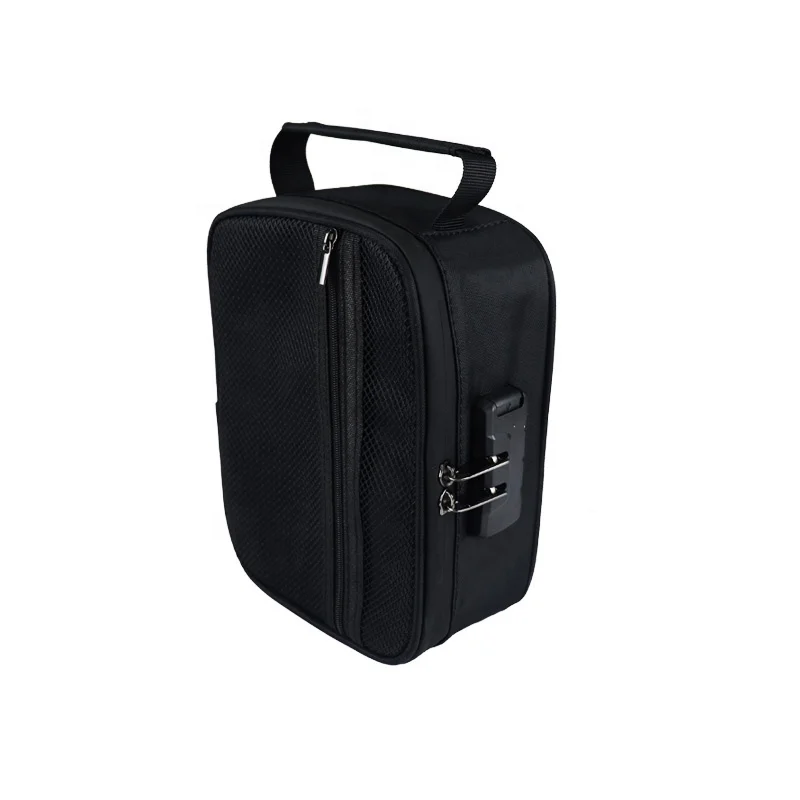 
Customize factory polyester smell proof stash case with carbon fiber 