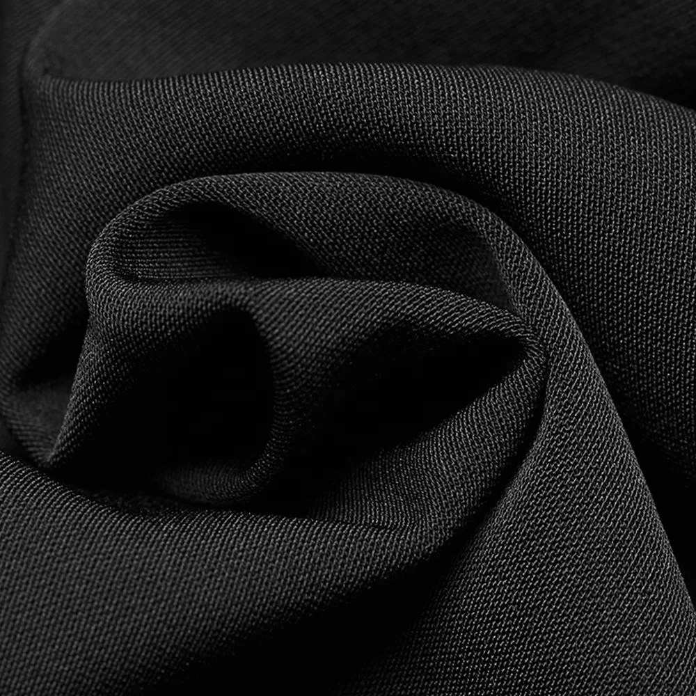 PUNK RAVE OPQ-497 Lolita Gothic Dresses Elegant Patchwork Mesh Long Sleeve Halter Black Women Mini Casual Dress