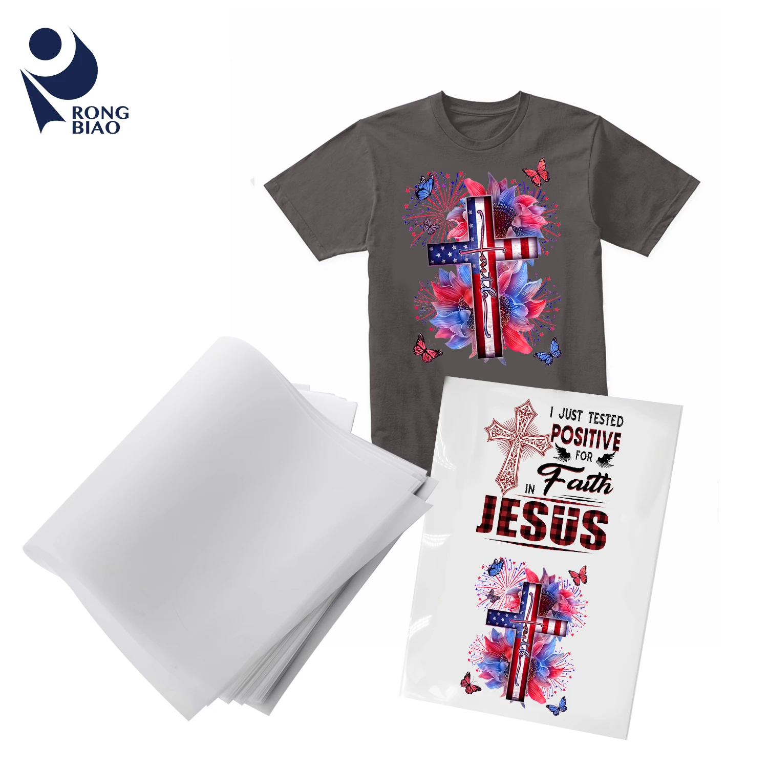 RONGBIAO Dtf Film Heat Transfer Printing Pet Film A3 Cold & hot Peel Inkjet Printer Pet Transfer Dtf Film