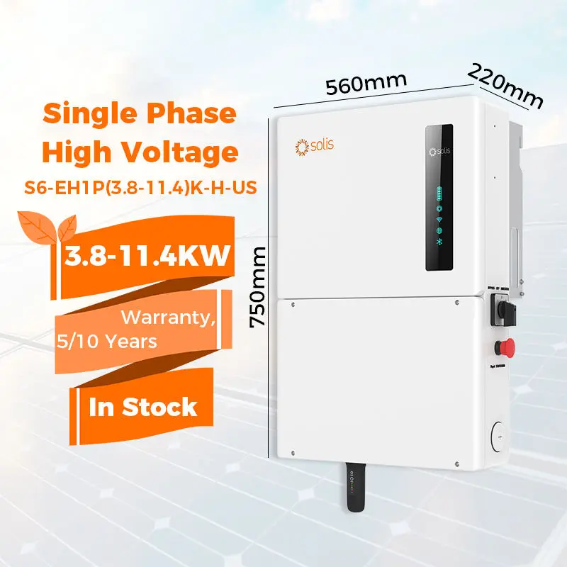 Solis S6-EH1P(3.8-11.4)K-H-US Single Phase High Voltage Energy Storage Inverters