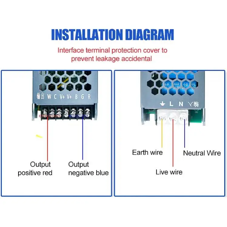 Ultra Thin Switching Power Supply 48V 100W 200W High quality magnetic rail power supply led driver for led lighting