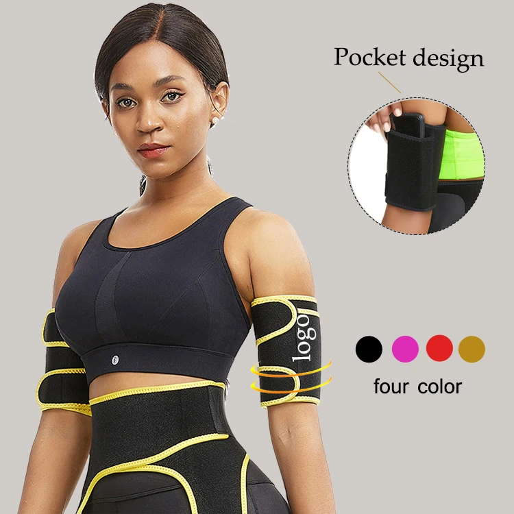 Скидка, триммеры для похудения рук с карманами, регулирующая повязка, подогреватель пота, термо, неопреновый шейпер для рук, легкая повязка для женщин