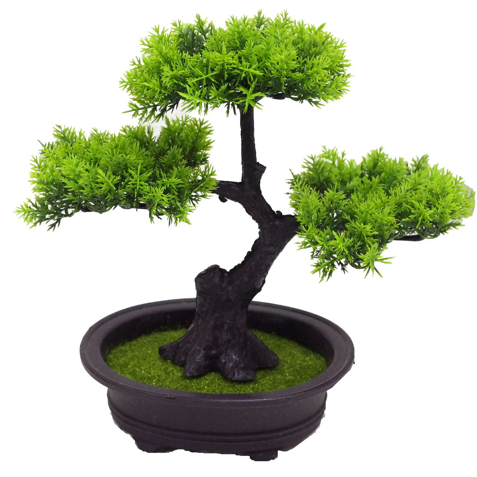 High quality simulation welcome pine bonsai plant flowers pots bonsai artificial plants for home decor