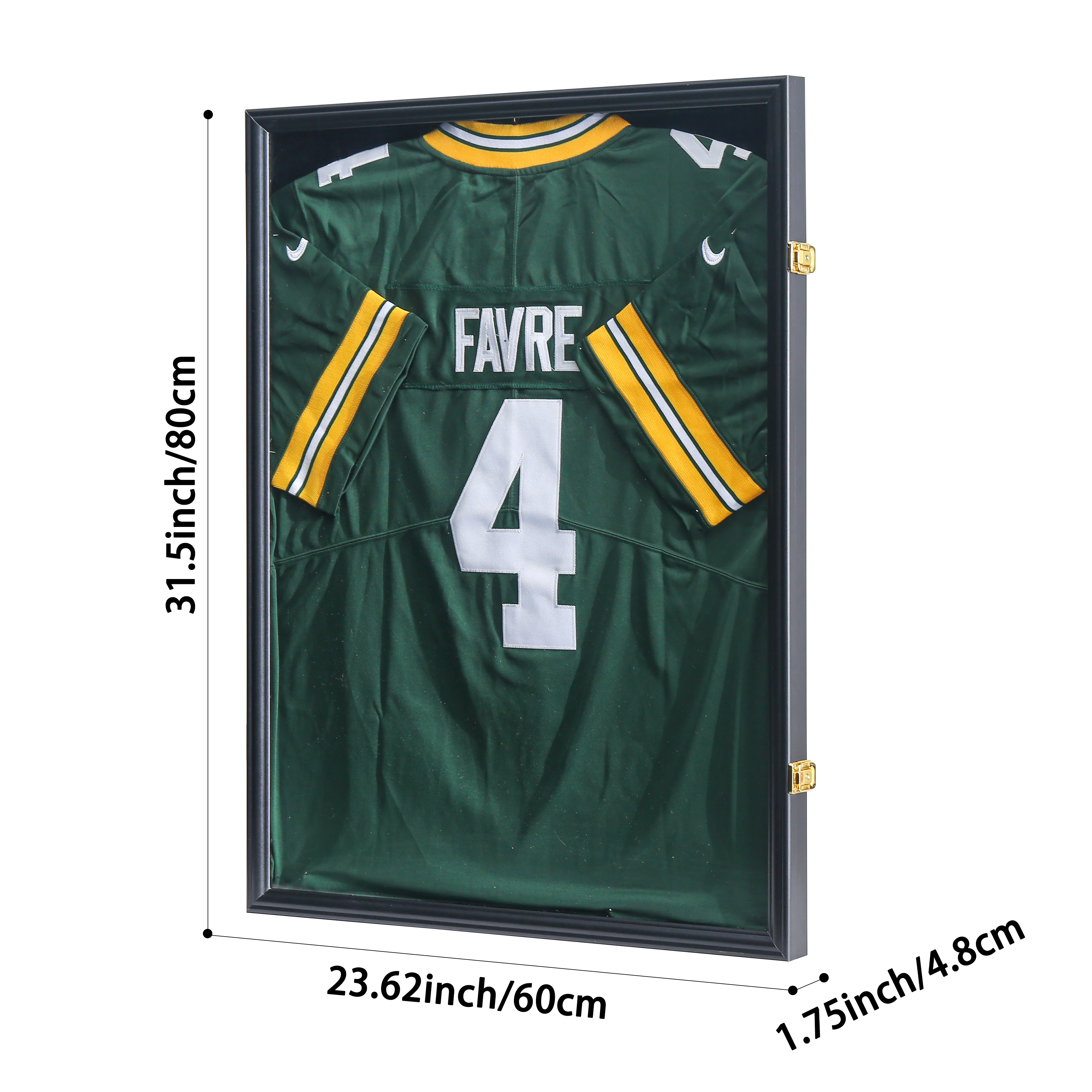 Jersey Frame New Classic Custom Wood Jersey Frame Display Case Lockable Acrylic 98% UV-Anti Jersey Display Frame
