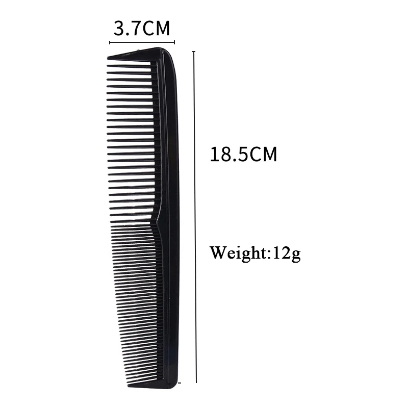 Factory Direct Sale Wide Tooth Barber Comb Salon Hairdressing Comb Antistatic Plastic Hair Cutting Comb