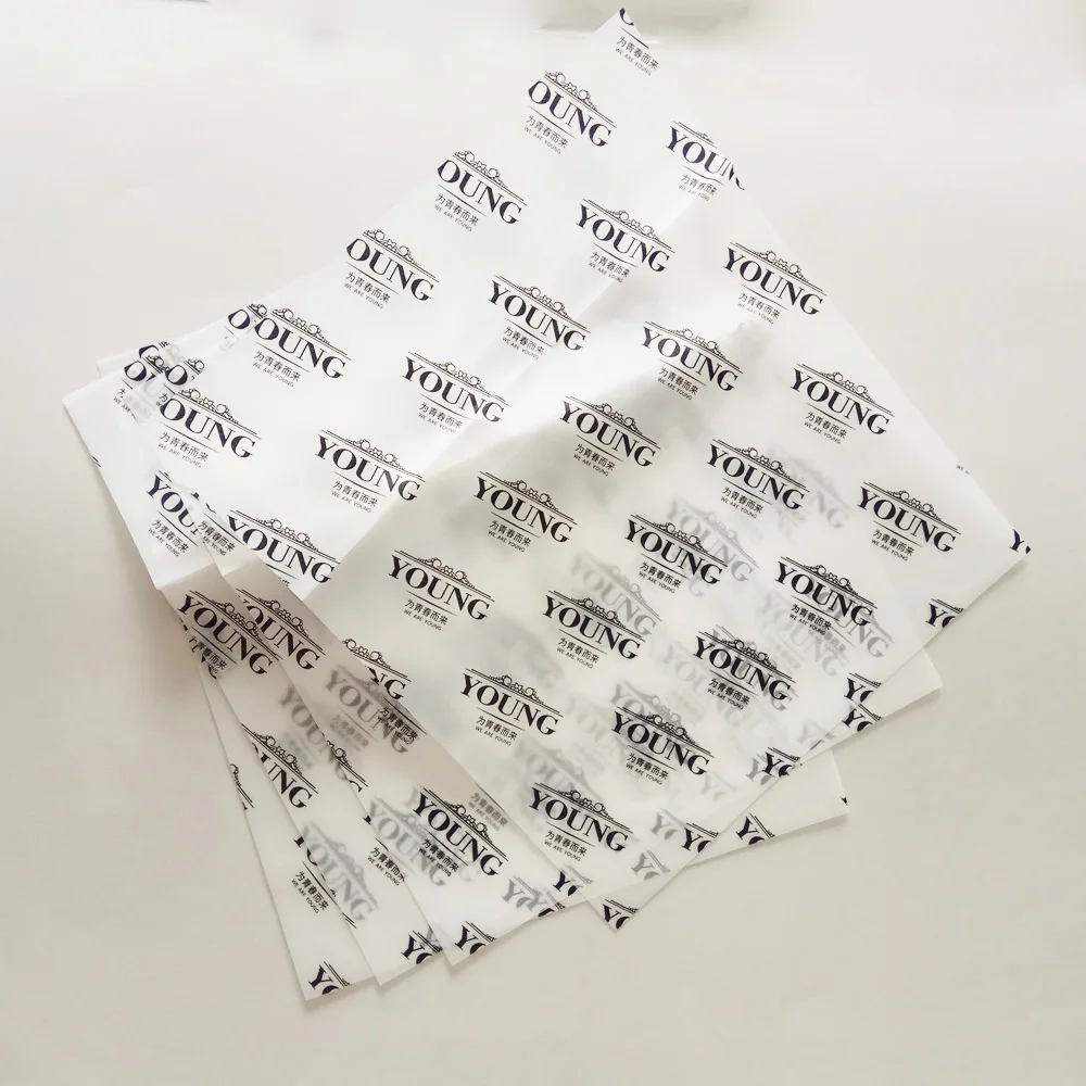 Custom Grease Proof Hamburger Wrapping Printed Wax Paper  005