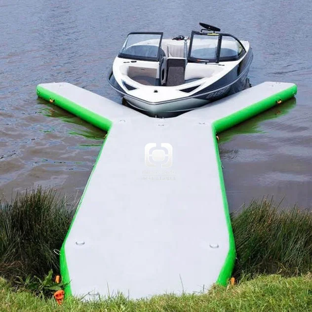 Guangzhou New Design Inflatable Y Shape Dock Floating Platform Water Sea Island Boat Raft