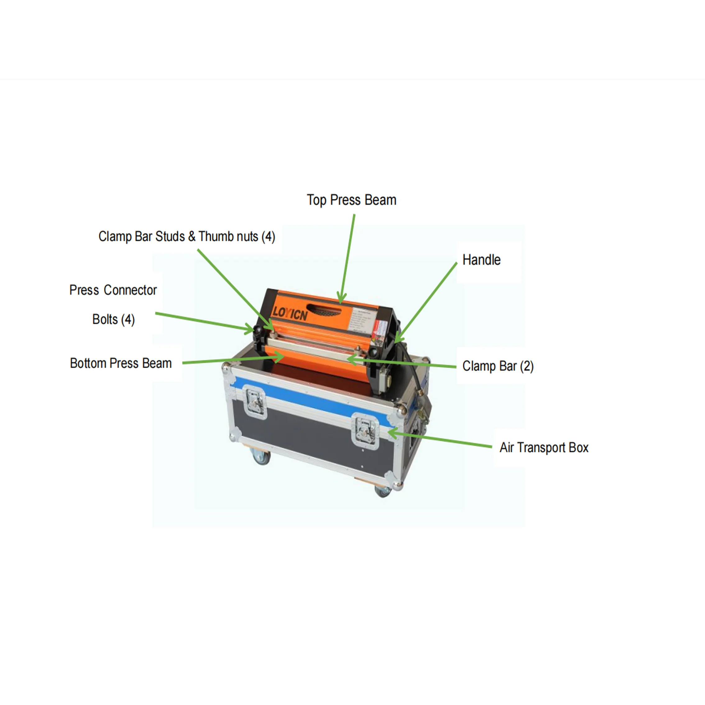 Splicing press Machine With Air Cooling system ppr