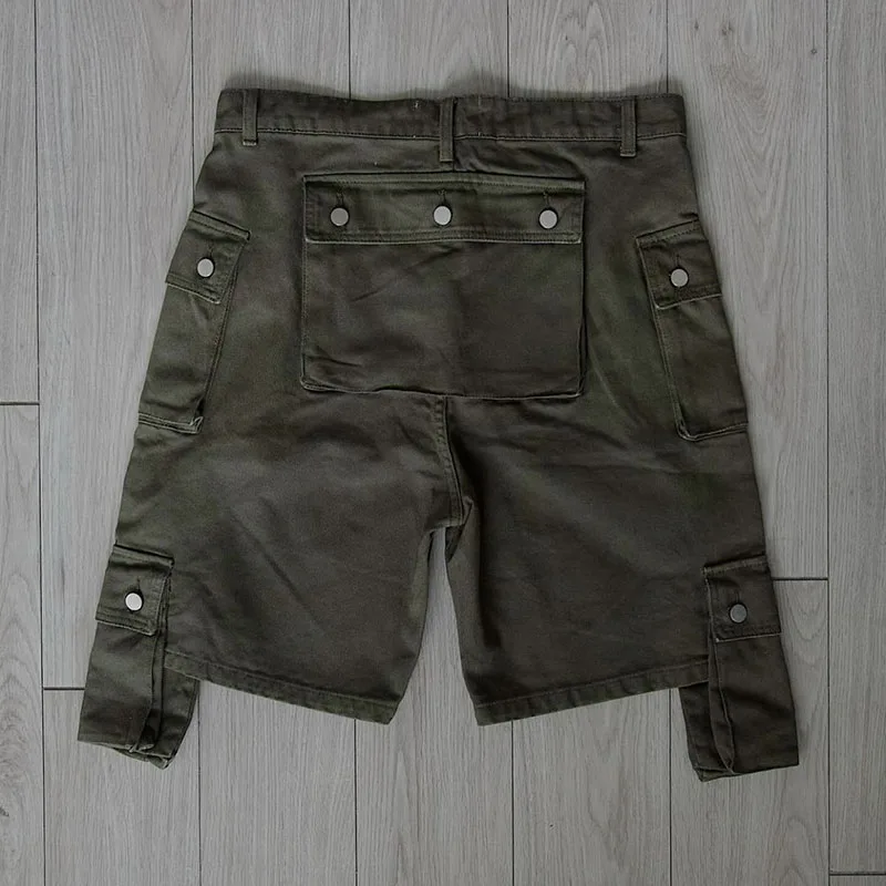 custom design cheap hot sell pants mens 95% cotton 5%polyester cargo shorts with button pockets