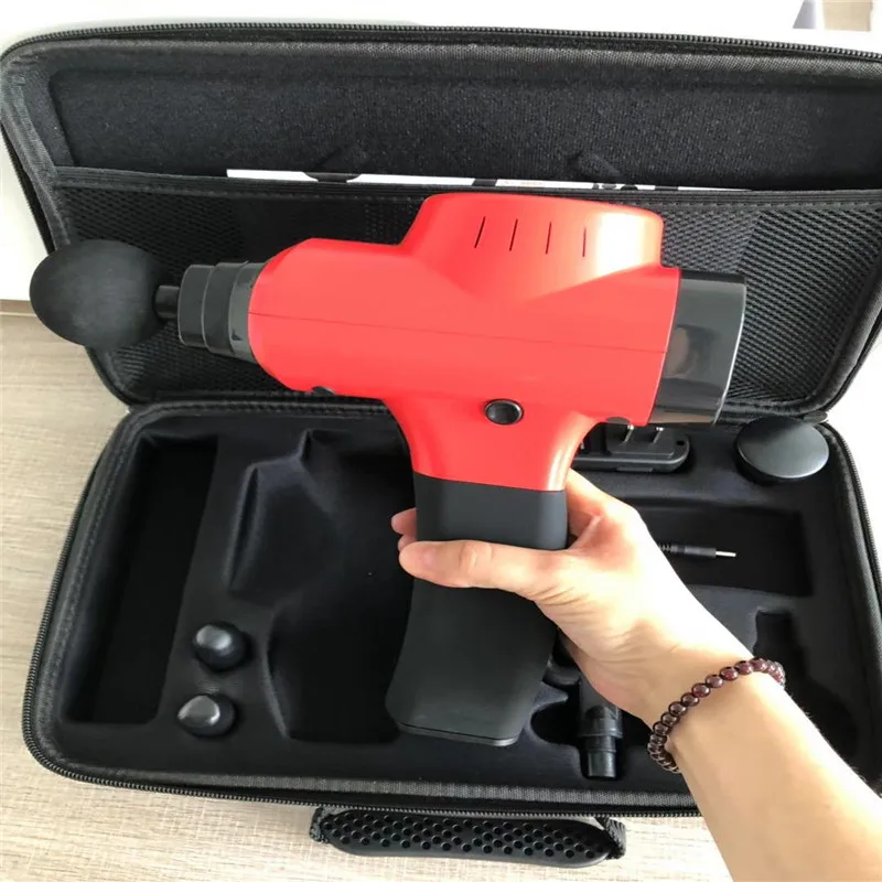 
direct manufacture OEM CE body therapy gun massager vibration cordless deep muscle massage gun with travel case WE-8201 