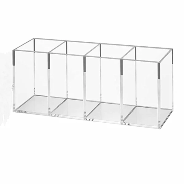 Wholesale Diy Transparent Acrylic Square Round Desktop Storage Multifunctional Student Stationery Storage Pen Holder