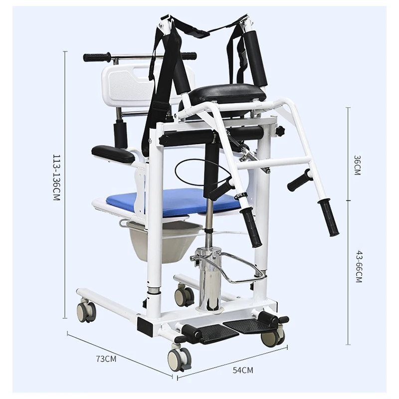 Convenient White Hydraulic Lift Folding Mobility Scooter Foot-Operated Control Safe Reliable Patient Handicapped Scooters