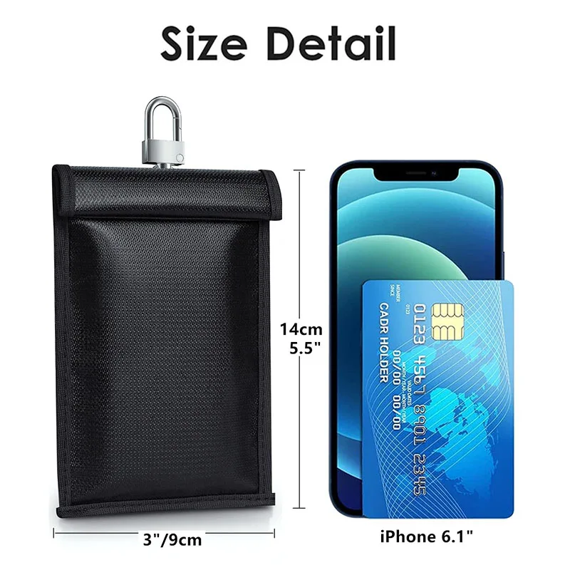 Hot sale RFID Card Faraday Bag Signal Blocking Car Key Faraday Case Anti theft Car Card Protection
