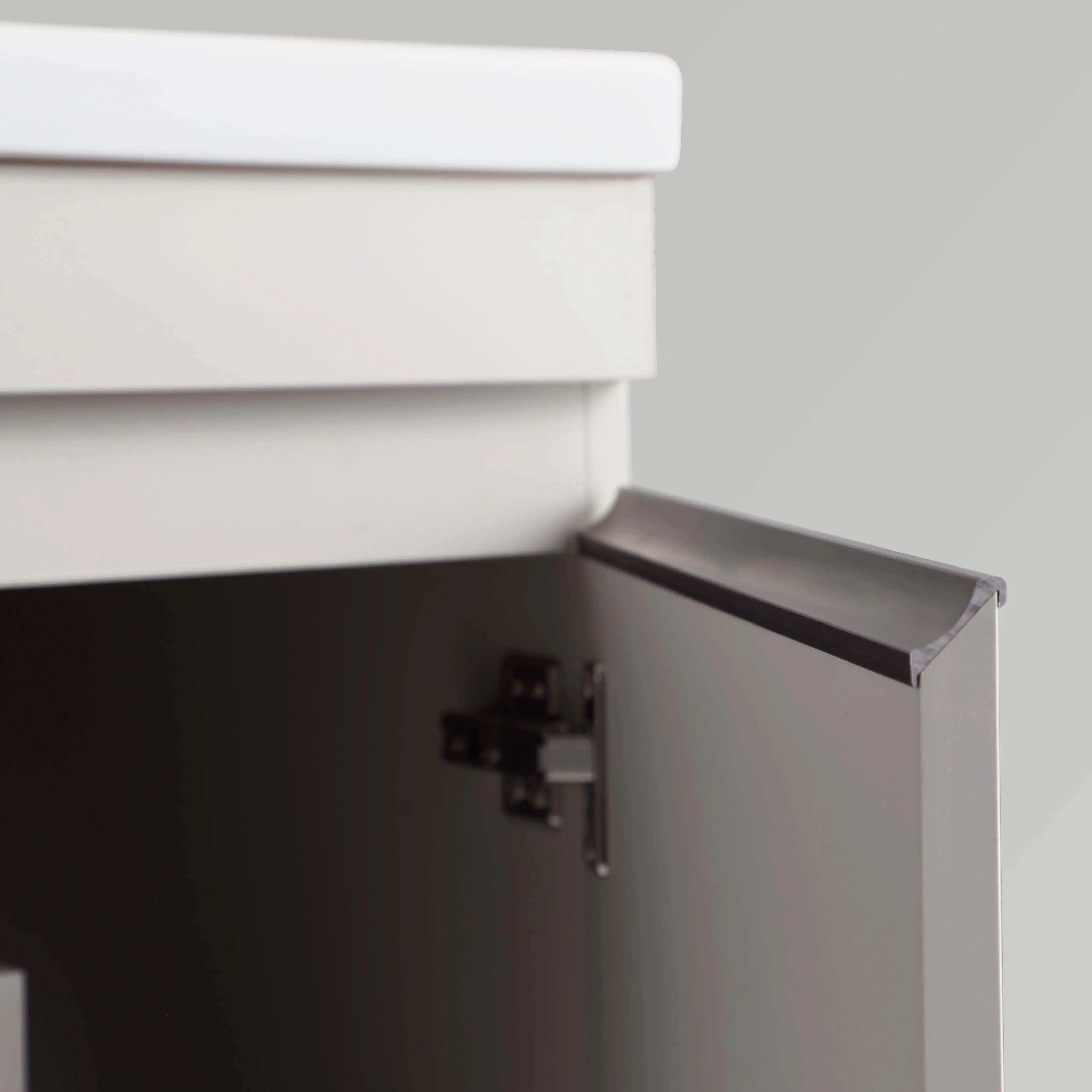 32 inch Waterproof Bathroom Vanities and Mirror with Ceramic Sink 80cm Wall Hanging PVC Cabinets