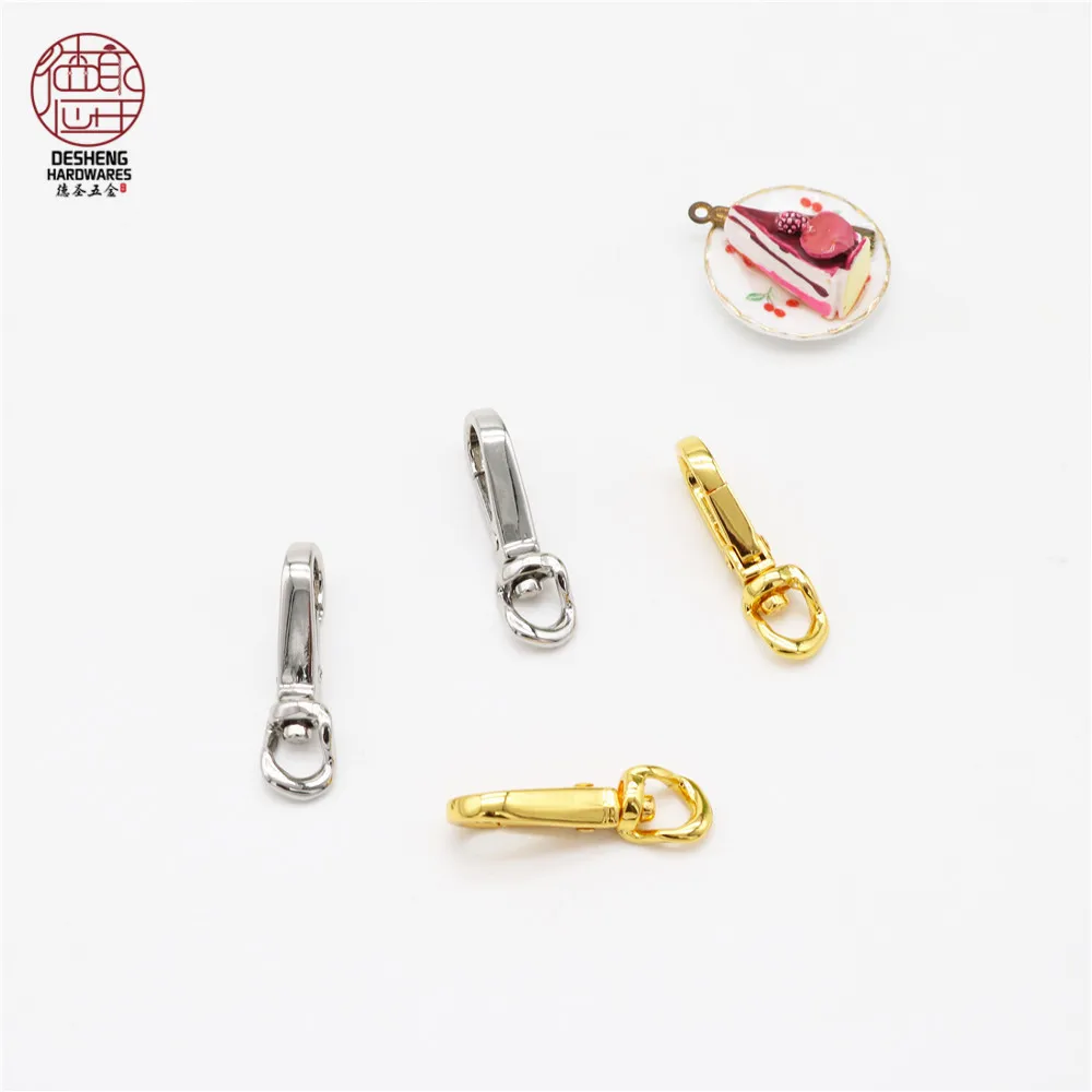 High-grade hanging electroplating luggage bag hardware accessories rotary grinding chain dog hook bag ring buckle