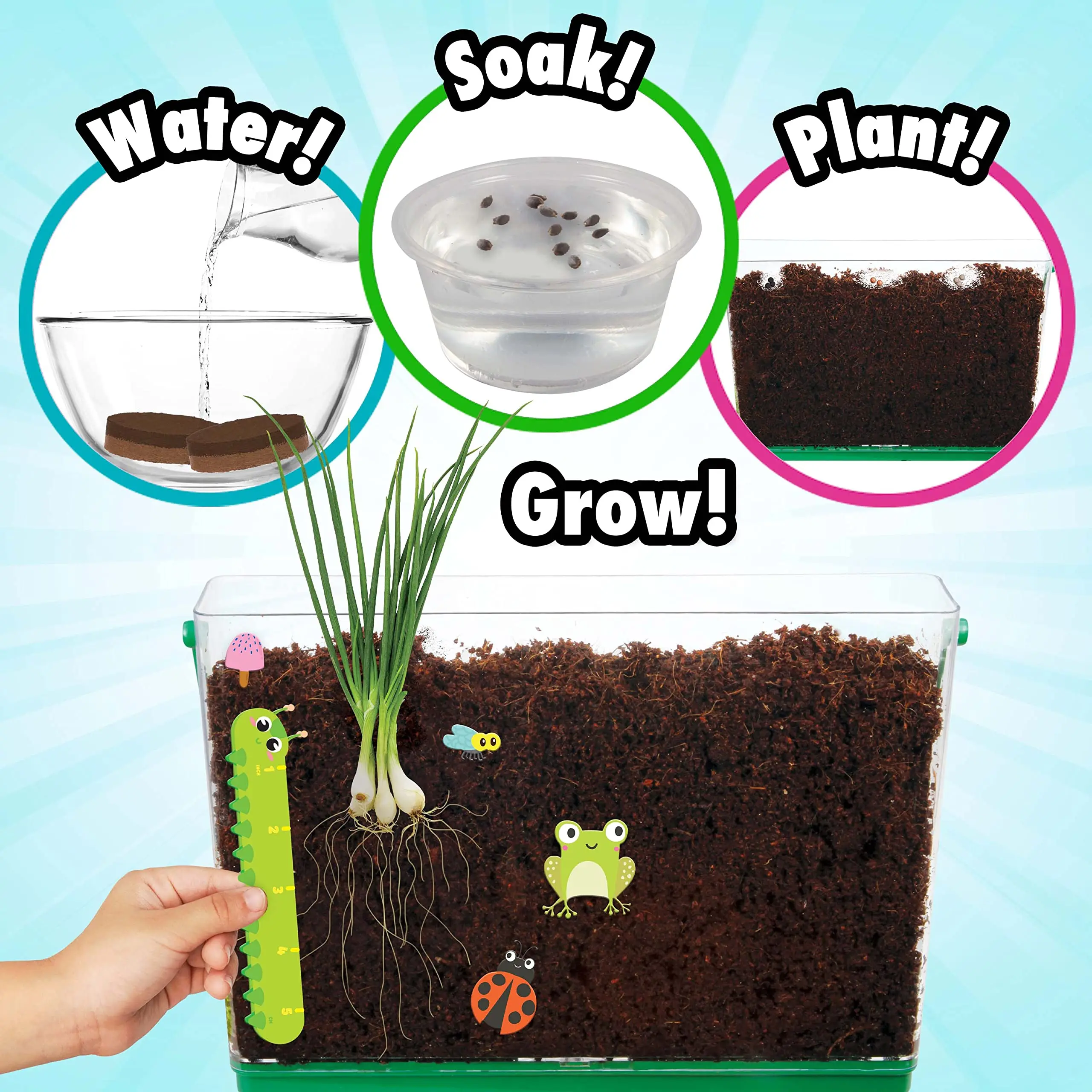Wholesale Miracle GRO My First Root Viewer Decorate & Plant Your Own Garden Stem Kit for children Educational Gardening Set