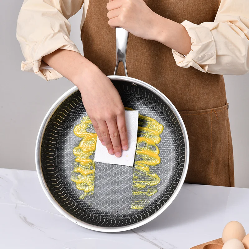 316 Stainless Steel Honeycomb Non Stick Barbecue Plate Outdoor Camping Frying Baking Pancake Pan Non-stick Cookware