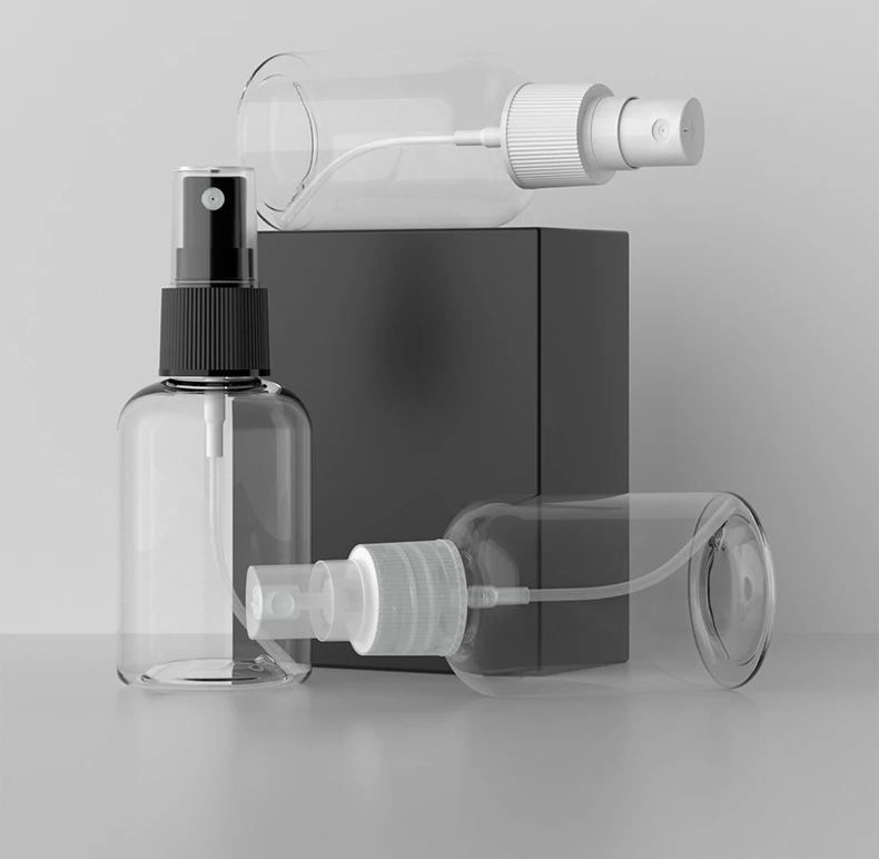 50ml White PP pump spray clear 50ml 100ml PET bottle