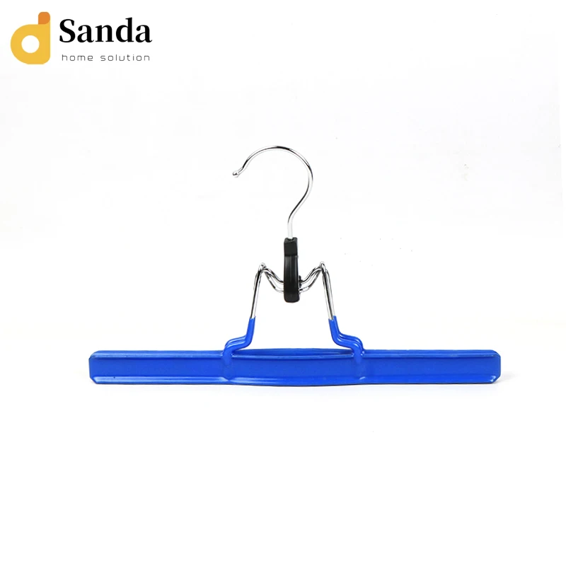 Manufacturer high quality trousers hanger wig hair hanger Colorful PVC coated Non-slip Non Marking pant and skirt hair hangers