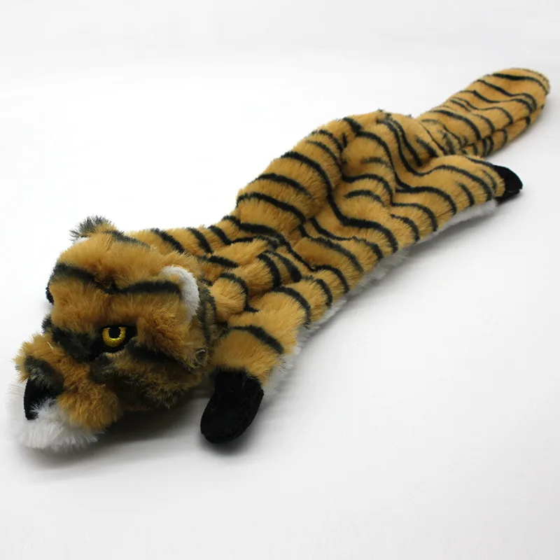 Hot Selling Tiger Lion Leopard Shape Pet Dog Toys Soft Dog Cat Teeth Grinding Puppy Chew Plush Pet Squeak Toys