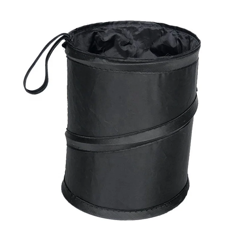 Custom logo Oxford Foldable Mini Portable Car Hanging Garbage Bag Trash Can