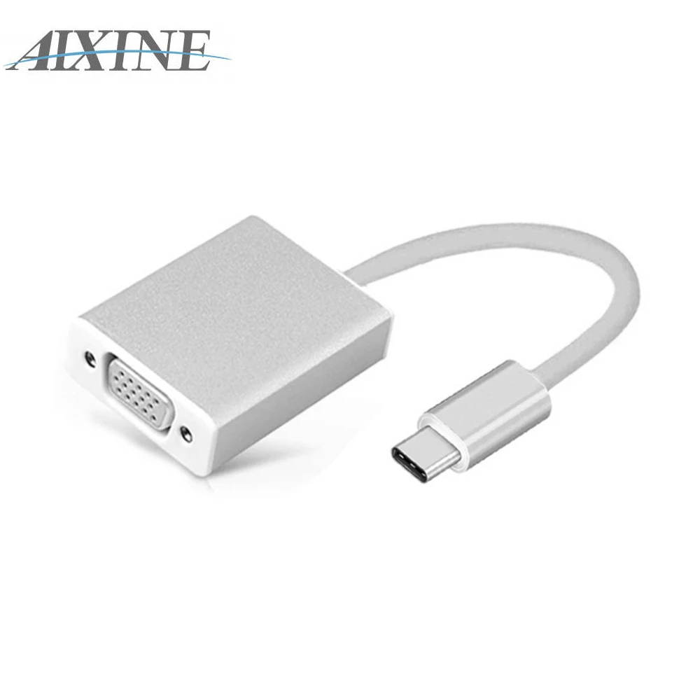 
Mini Portable USB3.1 Type C to VGA Video Converter Cable for MAC BOOK Notebooks/Tablets 