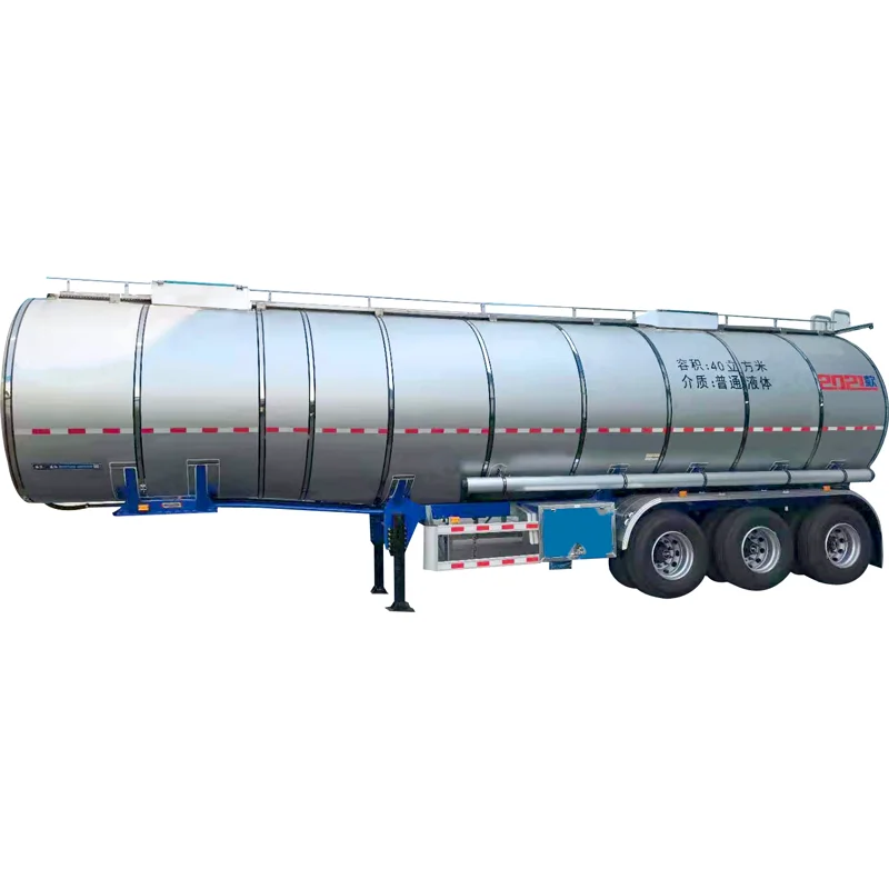 3 Axle 4 Axle 40000 42000 45000 50000 Liters Aluminum Stainless Steel Tanker Trailer Fuel Tanker Semi Trailer