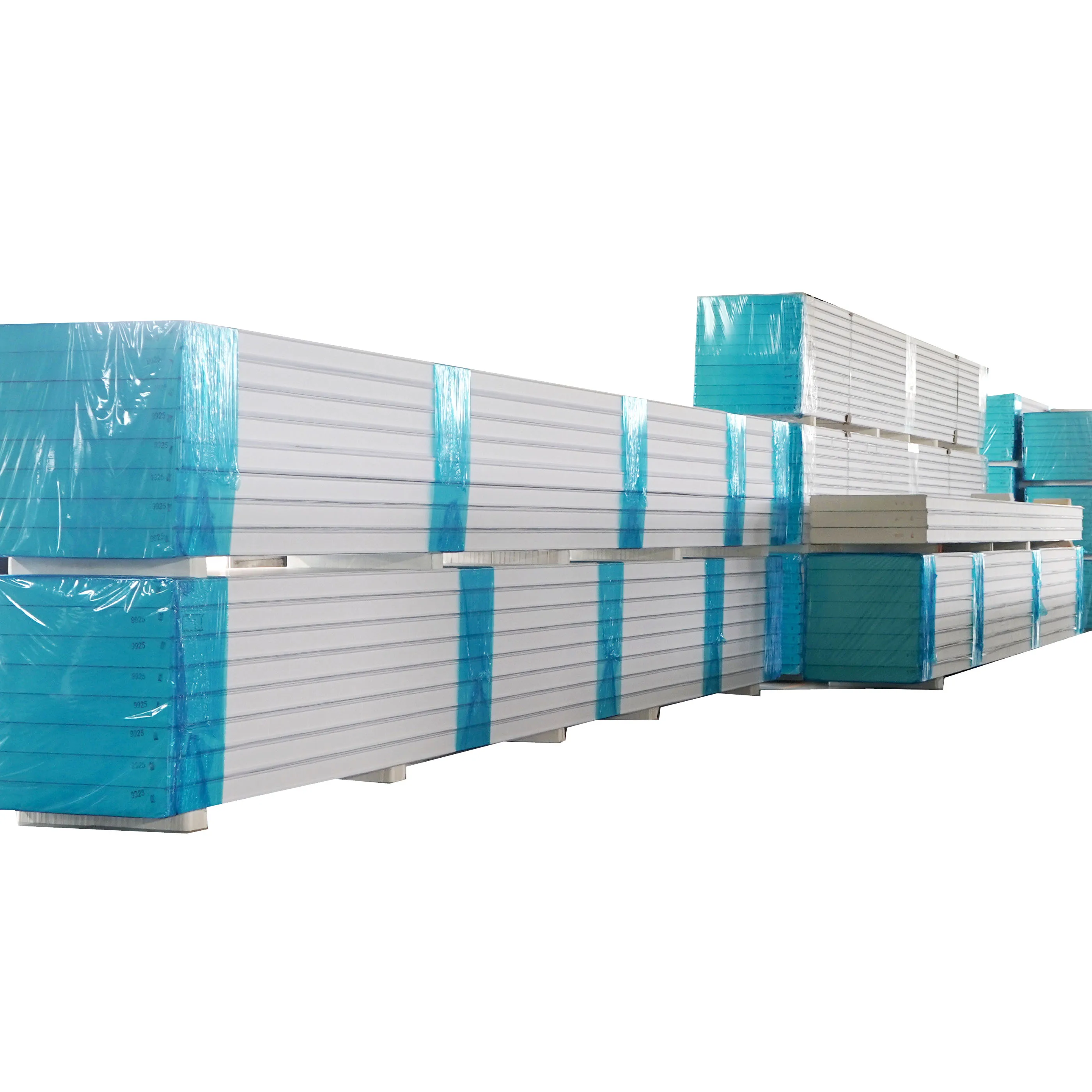 Building Materials - Polyurethane Eps Sandwich Panels For Steel Structural Wall And Roof Cladding Systems