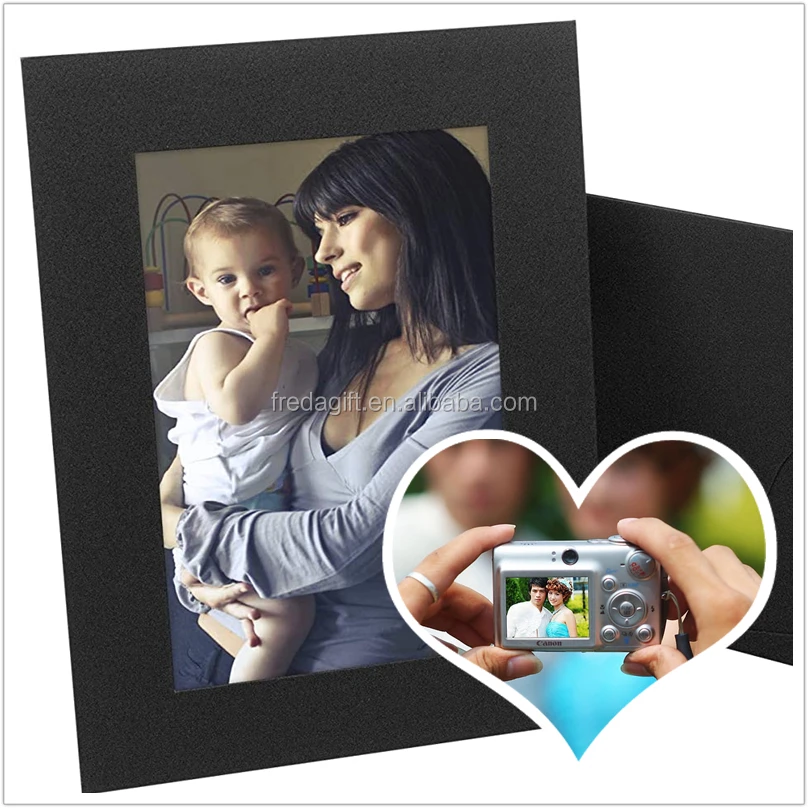 High-end paper photo frames with special black card package edge