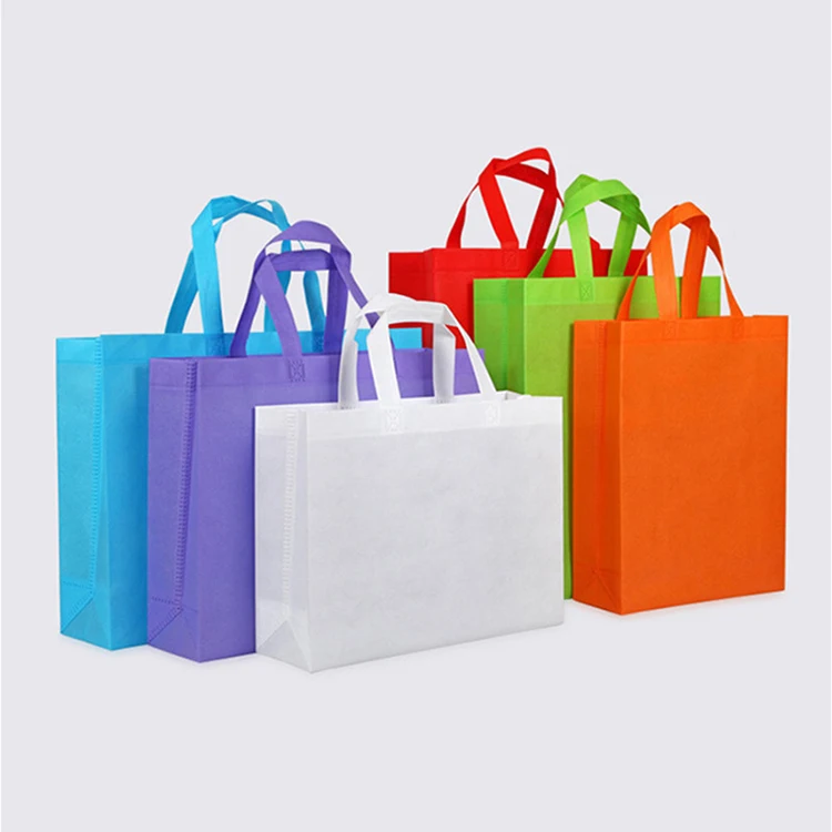 YASEN Custom Printed Logo Promotional Non Woven Bag Shopping Bag Factory Price Stock Nonwoven Fabric Carry Bags