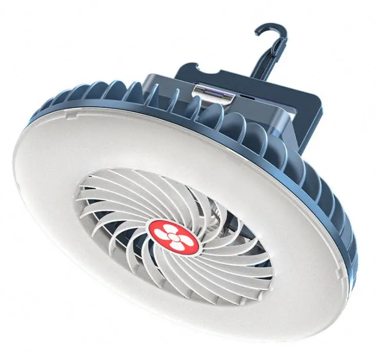 Outdoor Camping Light with Fan Tent LED Rechargeable Waterproof,luz de Camping multifuncion con ventilador Led recargable