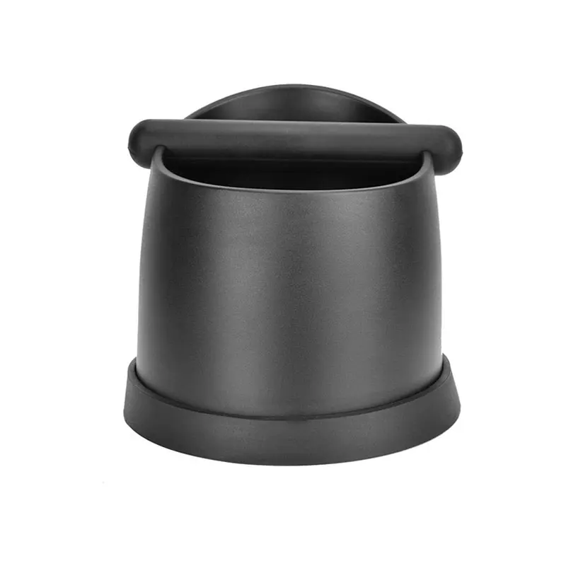 Coffee Accessories Black Color Espresso Grounds Container Coffee Knock Box Espresso Knock Box with Non-slip Base