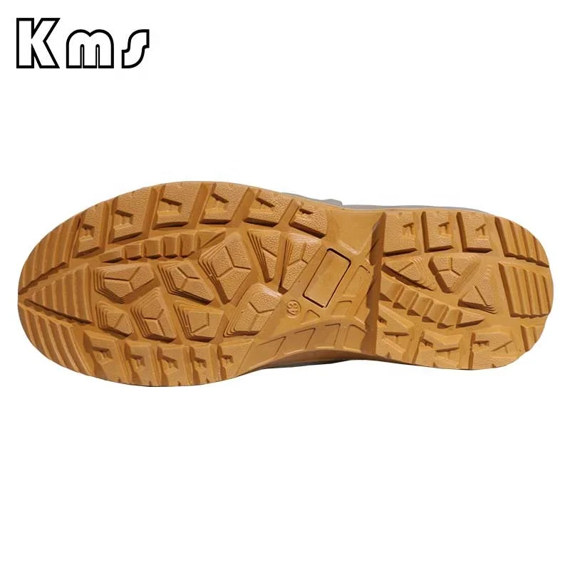 KMS Custom Wholesale Coyote Jungle Grain Leather Outdoor Hunting Botas De Combate Tactical Combat Boots For Men