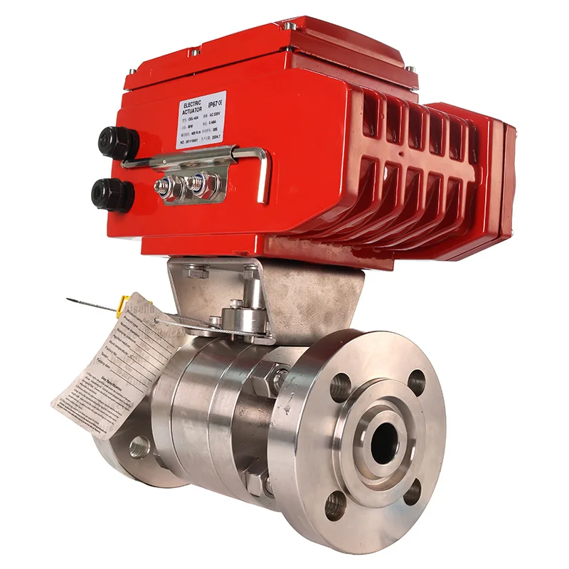 High Temperature Electric Actuator Water Flow Control Motorized Ball Valve
