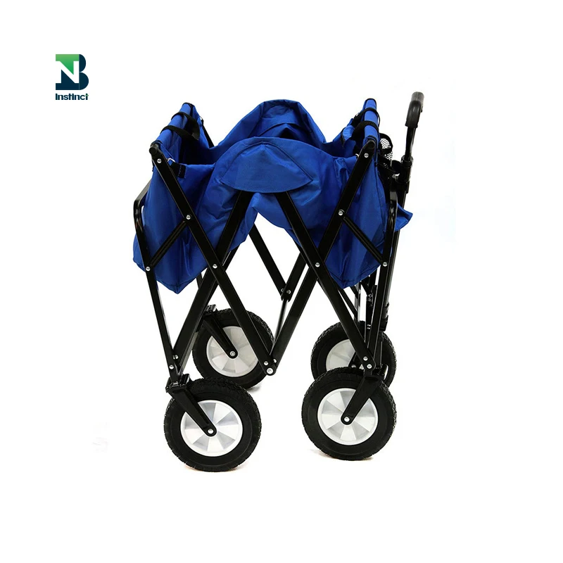 INSTINCT New Type Foldable Camping Wagon Four Wheels Portable Trolley Cart, beach trolly cart