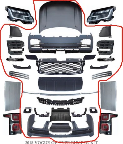 High Quality 2018 2019 2020 2021 Range a Rover Vogue Upgrade Bodykit Facelift for L405