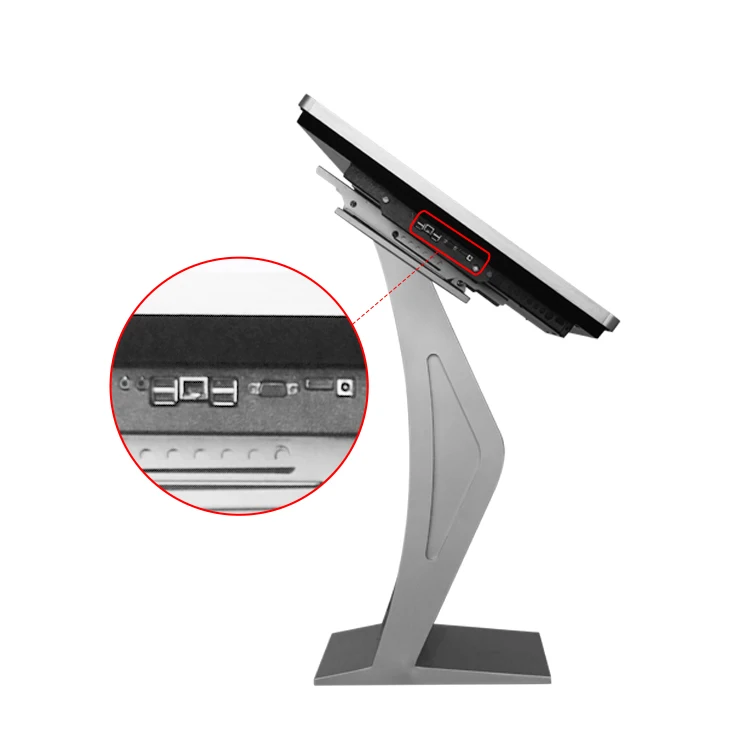 19 inch  all in one touch screen kiosk Android  self service ticket dispenser queue management kiosk