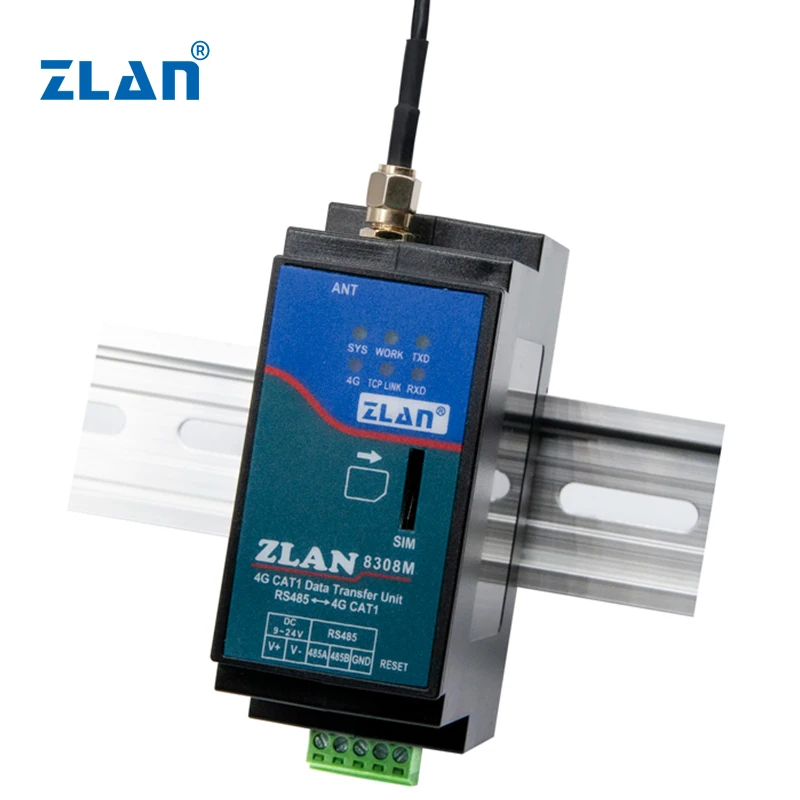 4g iot gateway industrial ZLAN8308M serial port rs485