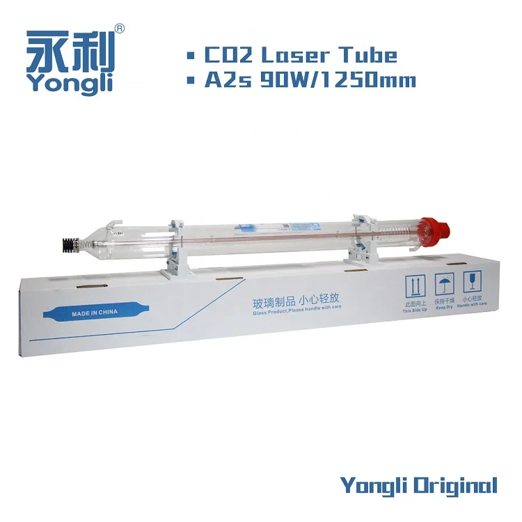 Yongli 90w Max 100w 1250mm Dia. 80mm Glass Laser Tube with Metal Head Easy Connected 18 Months Warranty