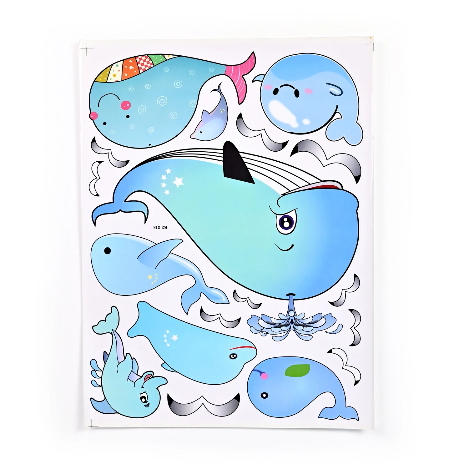 glass door Fresh seafood supermarket  Fresh seafood shop raw fish prawns advertising sticker poster decorative painting