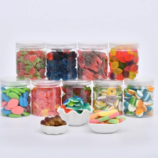 Halal variety pack worms animal shape fruit gomitas dulces sour gummy candy