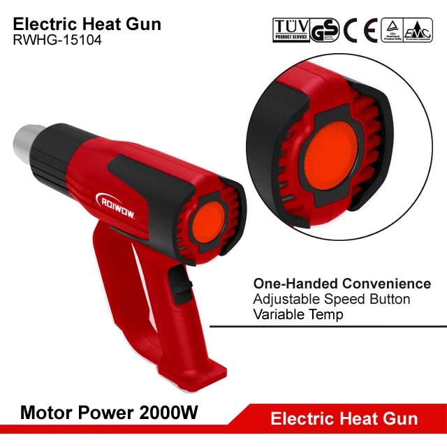 2000W Portable Electric Hot Air Heat Gun Temperature For Plastic Welding Shrink Tubing Soldering Station Craft Heat Gun Machine