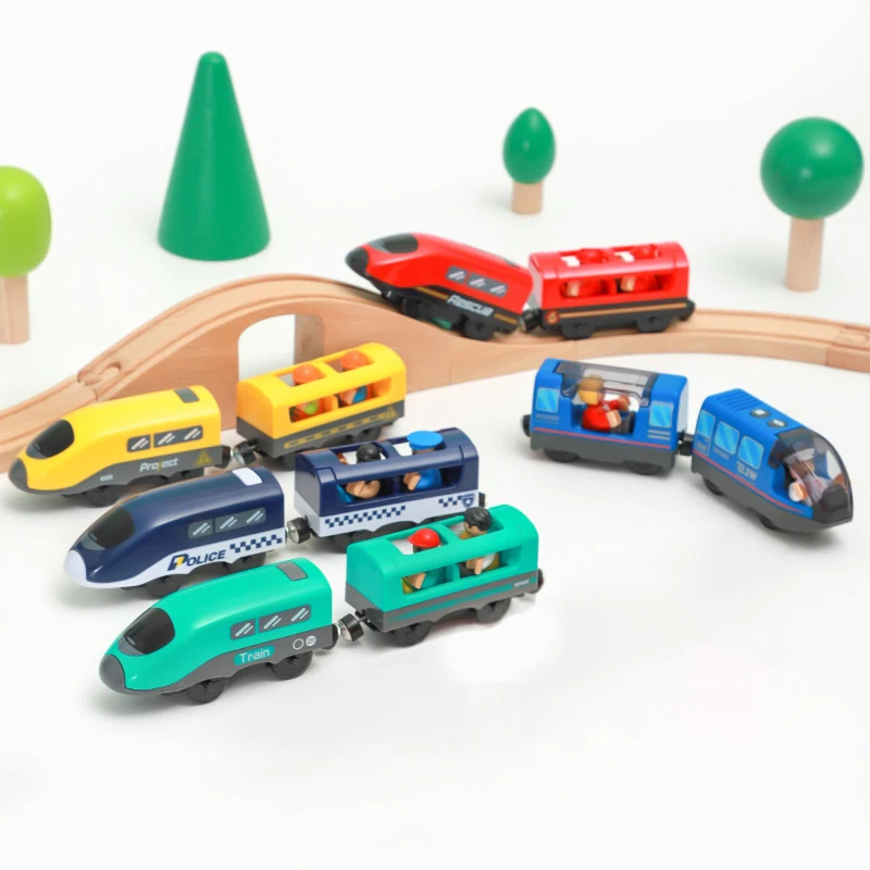 Детский деревянный поезд для детей 3-7 лет