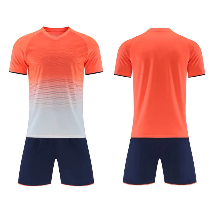 Wholesale 2023 Sublimation Latest Designs Orange Soccer Wear Kits Football High Quality Training Uniform
