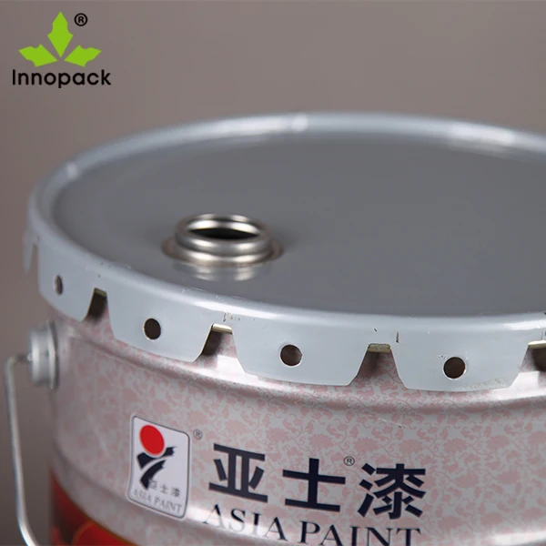 Metal tin drum bucket empty steel container stander lug lid metal handle food grade chemical