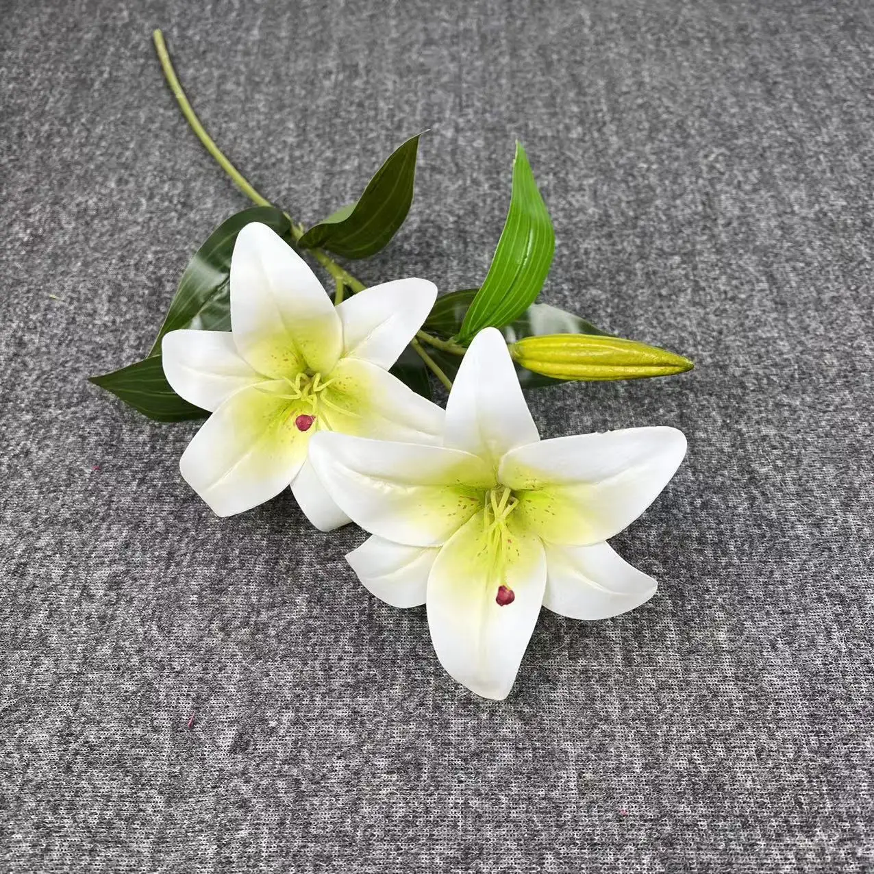 Artificial 3D Lily Flower Silk Lily Bouquet Party Headwear Wedding Decorative flower Fashion Garland