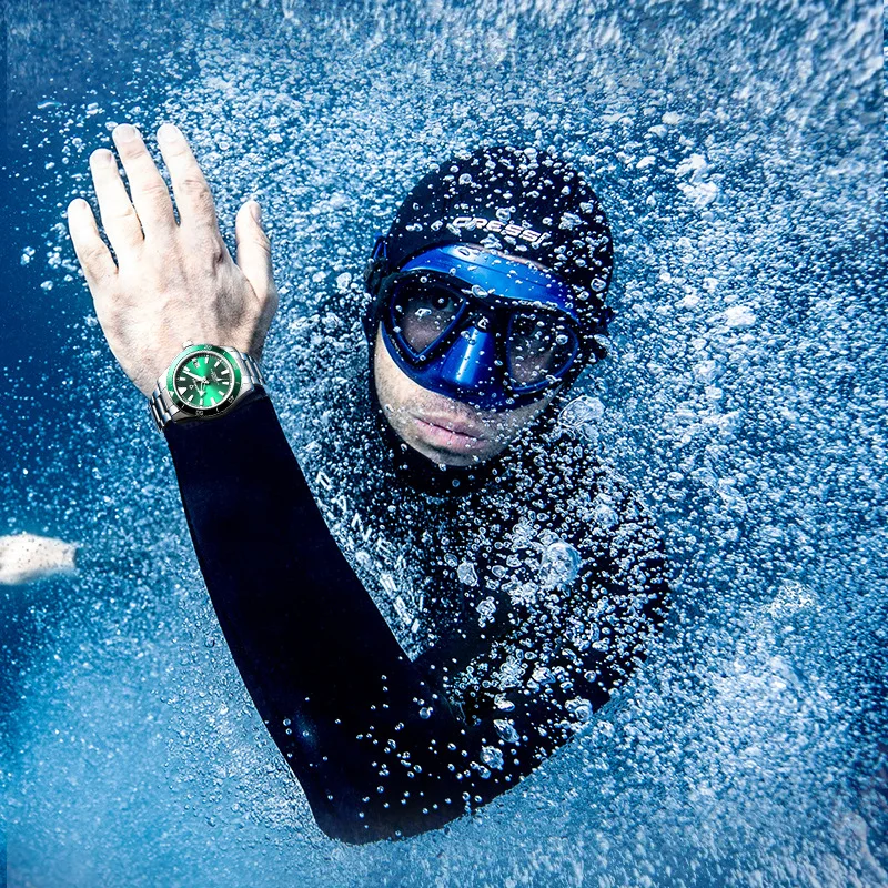 Custom Low Moq Oem Sapphire Glass 200m Luminous Mechanical Automatic Stainless Steel Diving Diver Watch Man For Sale