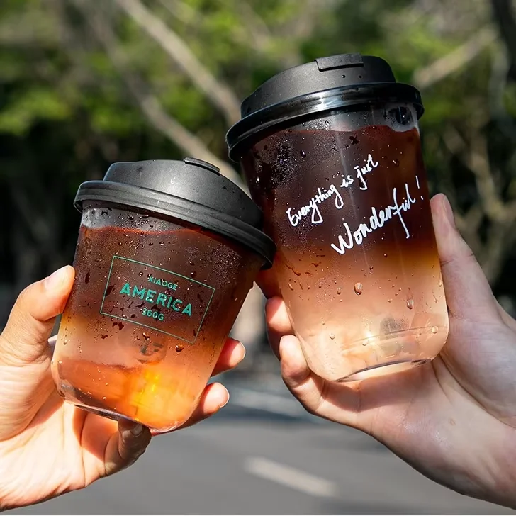 Clear Plastic CupsDisposable Crystal Drinking Cups,PET Plastic Party Cups With Lid for Wine,Juice,Iced Coffee and Cold Drinks