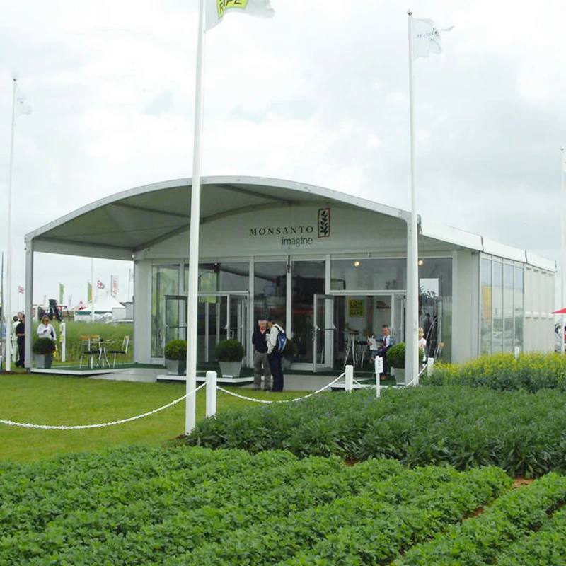 Temporary Building 25x80m Corporate Archy Marquee Tent With Glass Wall