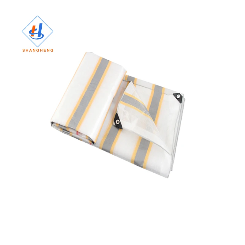 Pe Tarpaulin Beige Stripe Pe Tarpaulin Sheet Pe Tarpaulin For Kenya